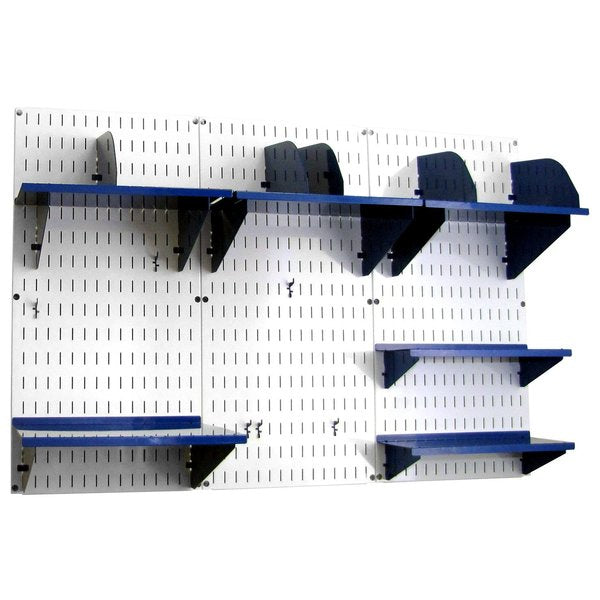 Office Wall Organizer System Unit, White/Blue