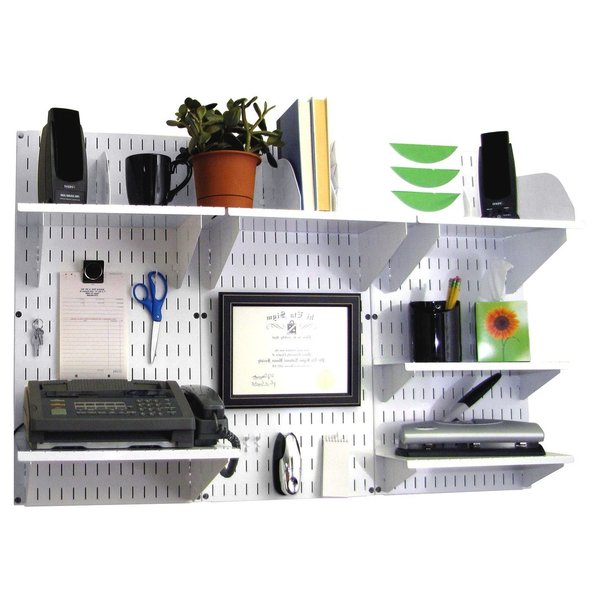 Office Wall Organizer System Unit, White/White