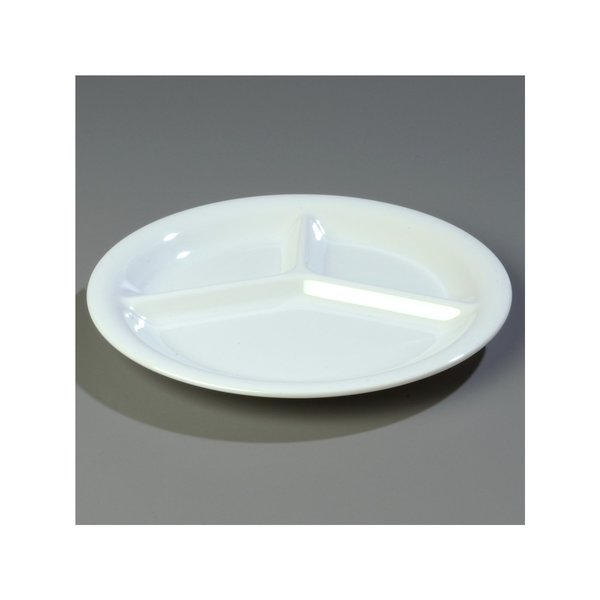 Melamine 3-Comp Plate, 10.5