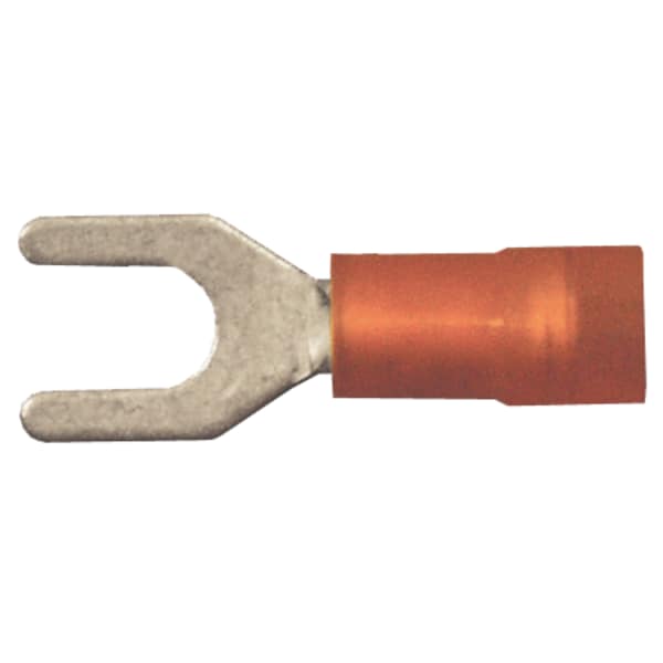 12-10 AWG Nylon Spade Double Crimp Terminal #10 Stud PK1000