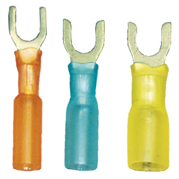 22-18 AWG Heat-Shrink Spade Terminal #8 Stud PK25