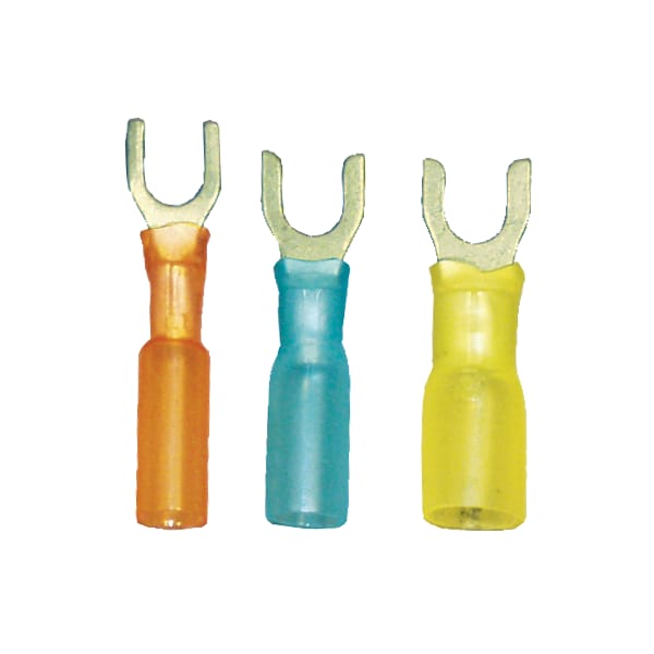 22-18 AWG Heat-Shrink Spade Terminal #10 Stud PK25