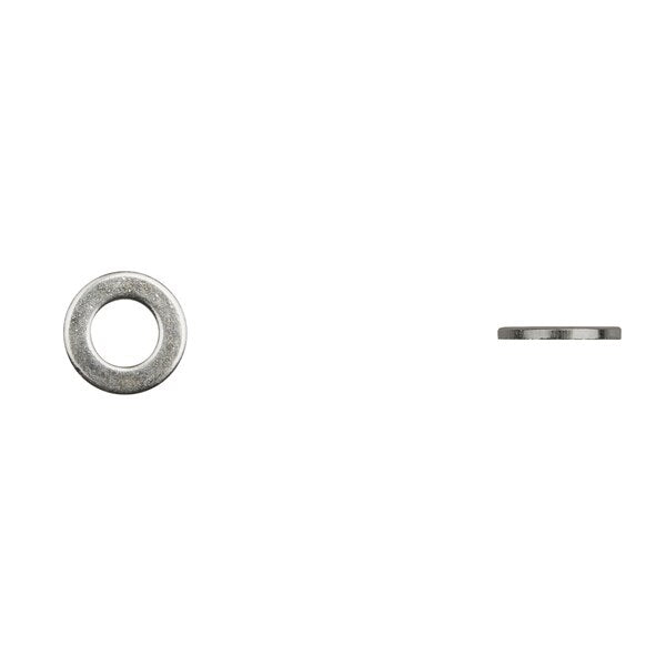 Flat Washer, Fits Bolt Size 8 mm Bright Zinc Plated Finish