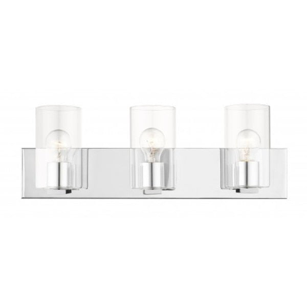 Polished Chrome Vanity Sconce, 3 Light