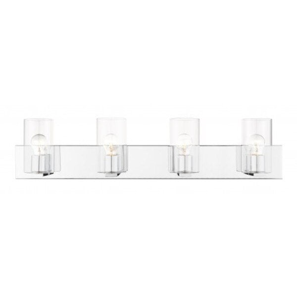 Polished Chrome Vanity Sconce, 4 Light