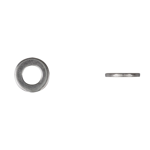 Flat Washer, Fits Bolt Size 10 mm Bright Zinc Plated Finish