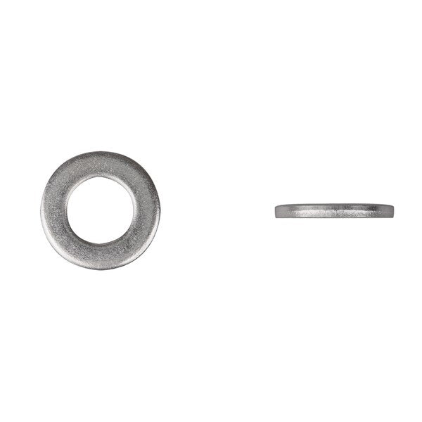 Flat Washer, Fits Bolt Size 12 mm Bright Zinc Plated Finish