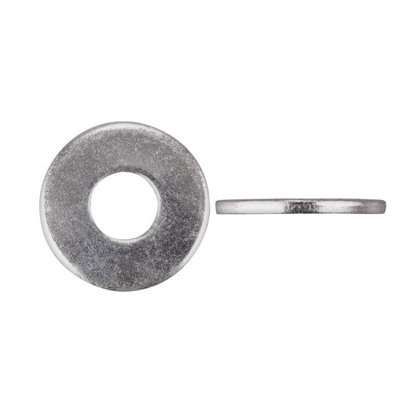 Flat Washer, Fits Bolt Size 5/8 in Bright Zinc Plated Finish