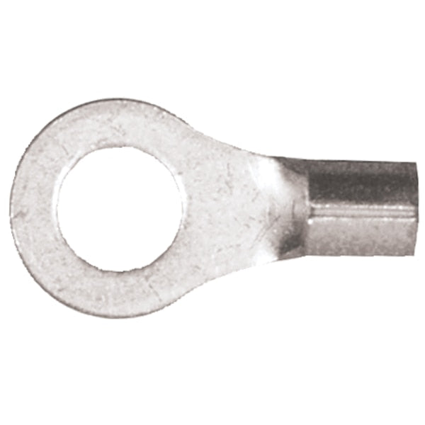 12-10 AWG Non-Insulated Ring Terminal #10 Stud PK100