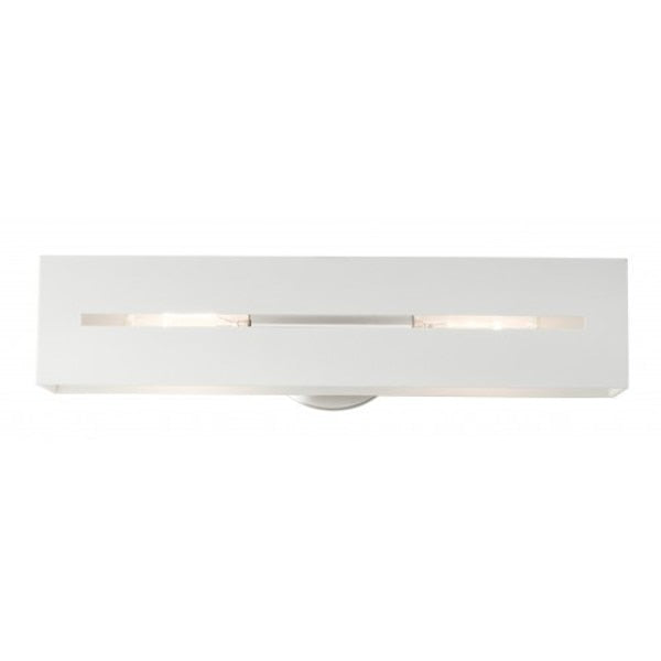 Textured White, Brushed Nickel Finish Acc