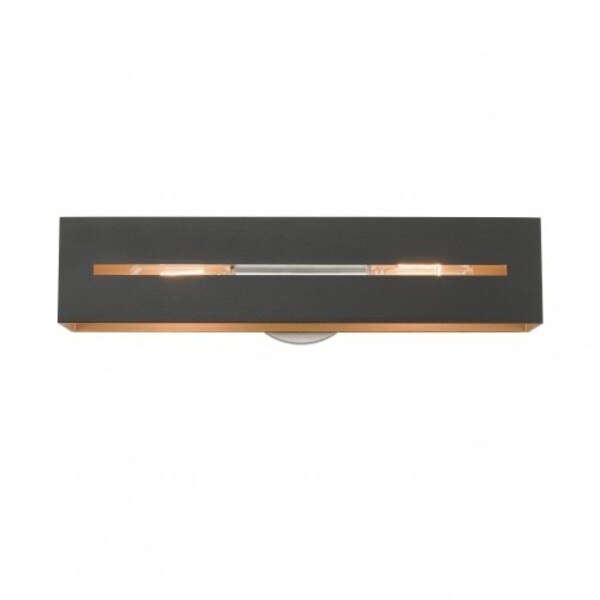 Textured Black with Brushed Nickel Accen