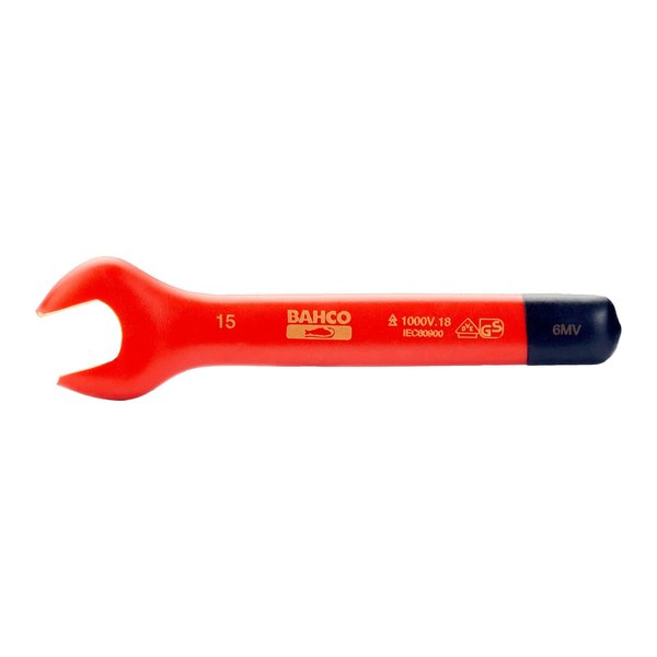 Bahco Wrench, Open End, 1000V, 15mm