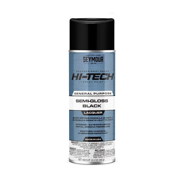 Hi-Tech Lacquer, Semi-Gls Black, 12oz