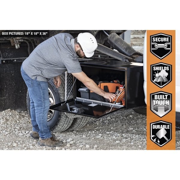 Blk Steel Underbody Truck Box W/ T-Handl