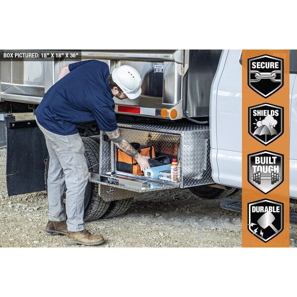Truck Box, Underbody, Diamond Tread Aluminum, 18