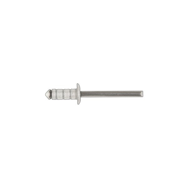 Blind Rivet, Dome Head, 3/16 in Dia., 7/16 in L, Aluminum Body, 50 PK