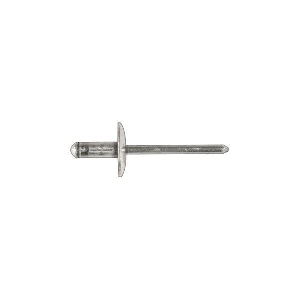 Blind Rivet, Flanged Head, 3/16 in Dia., 7/16 in L, Aluminum Body, 50 PK