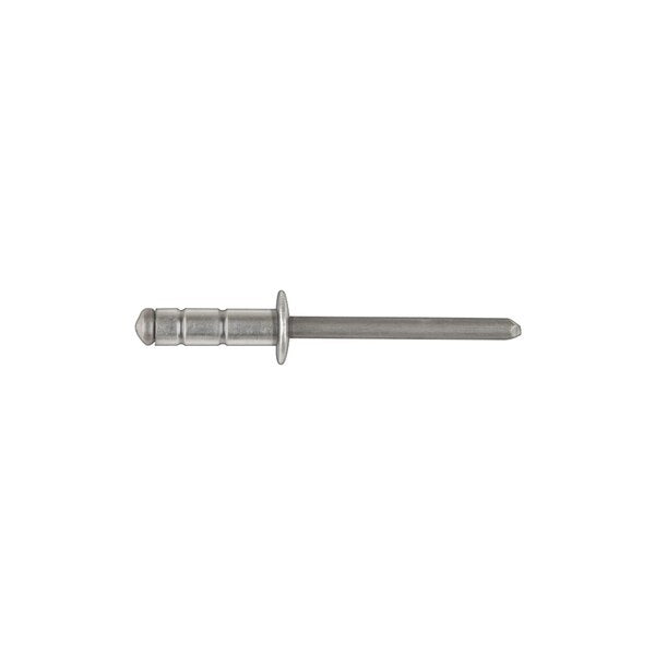 Blind Rivet, Dome Head, 3/16 in Dia., 5/8 in L, Aluminum Body, 50 PK