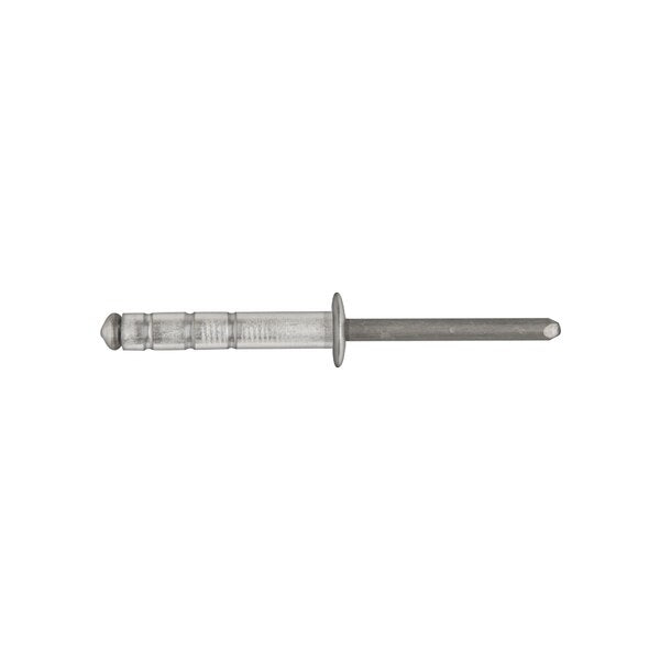 Blind Rivet, Dome Head, 3/16 in Dia., 1-1/16 in L, Aluminum Body, 50 PK