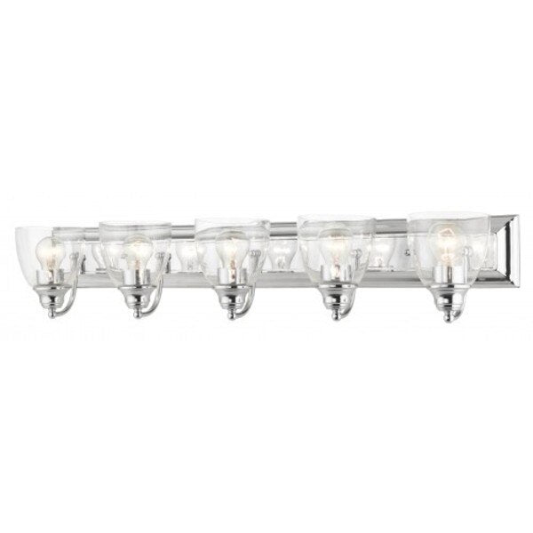 Polished Chrome Vanity Sconce, 5 Light