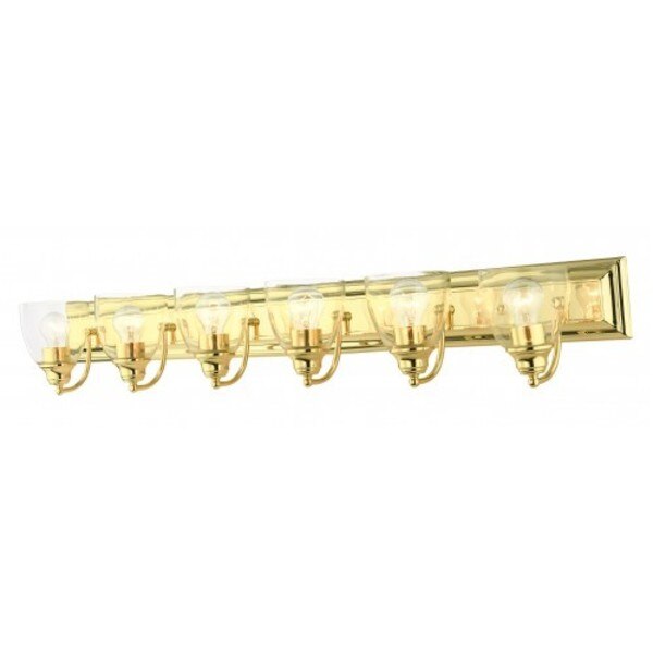 Polished Brass Vanity Sconce, 6 Light