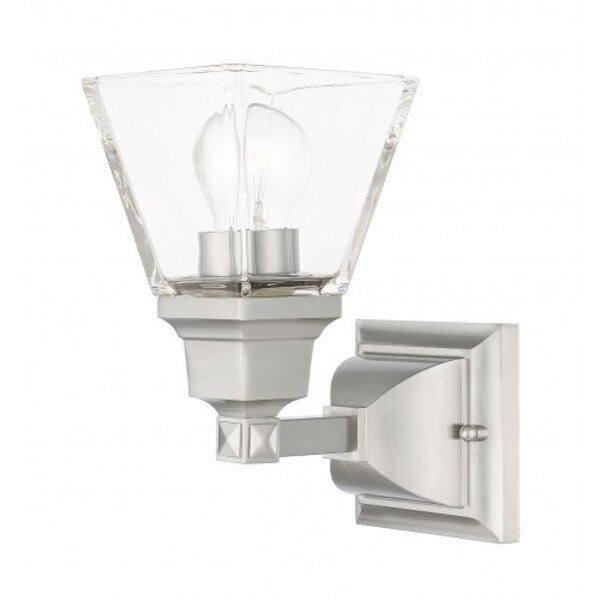 Brushed Nickel Sconce, 1 Light