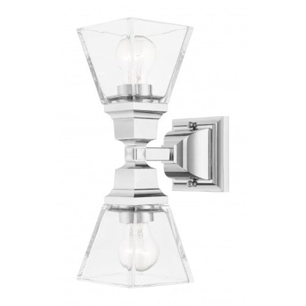 Polished Chrome Sconce, 2 Light