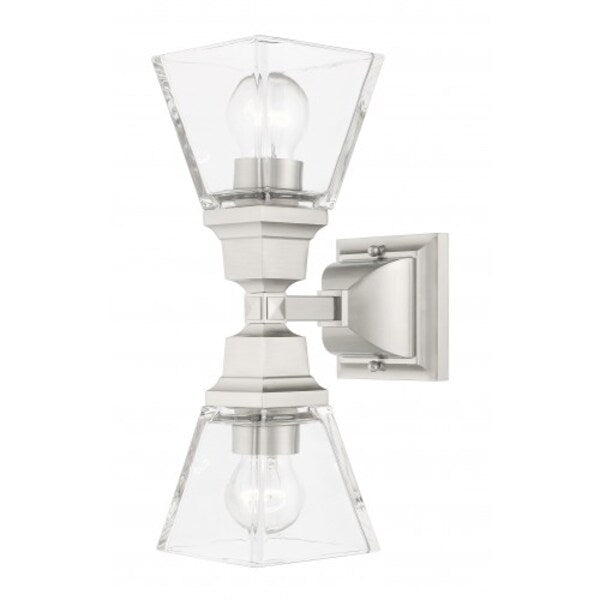 Brushed Nickel Sconce, 2 Light