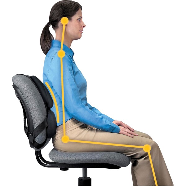 Back Support, Polyester/Foam Black