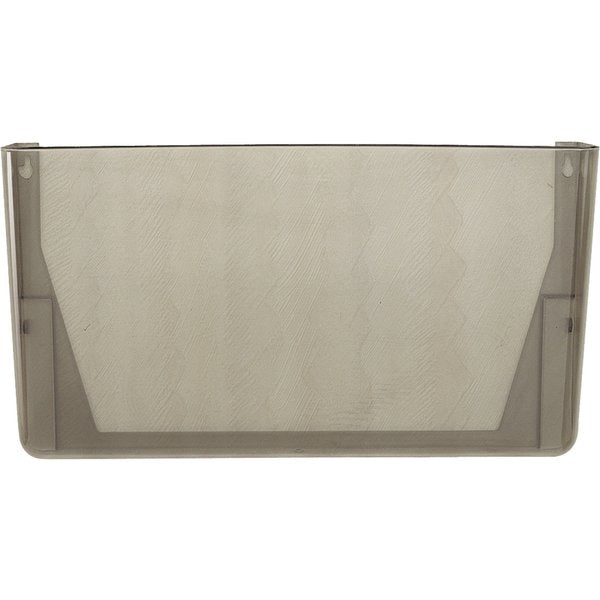 Wall Pocket, Letter, Smoke, 7Hx13W In, Smoke