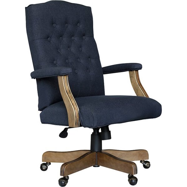Executive Chair, Fixed, Denim Blue
