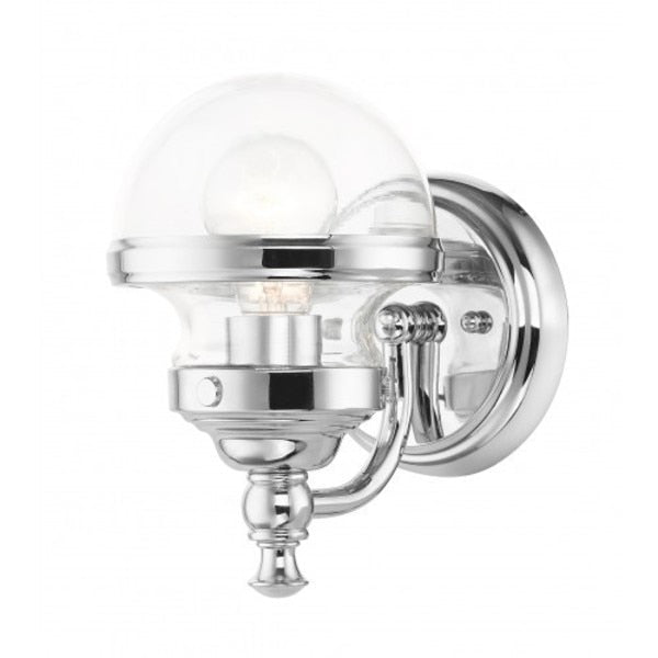 Polished Chrome Vanity Sconce, 1 Light