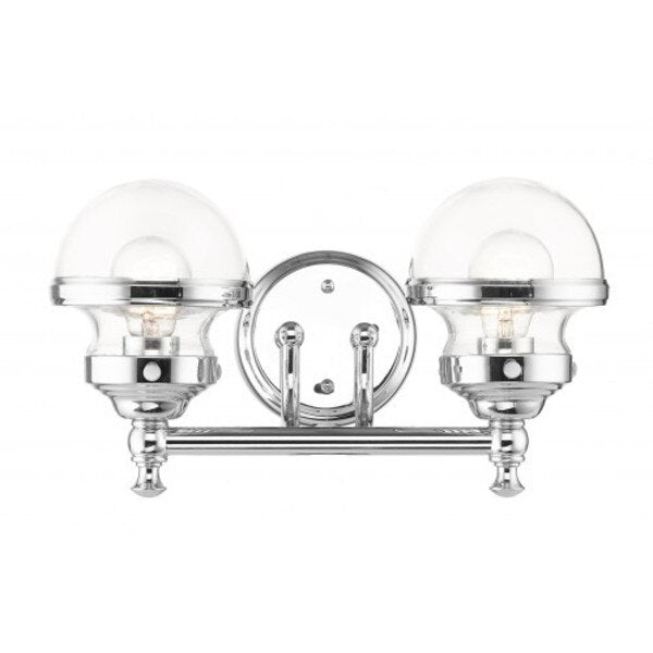 Polished Chrome Vanity Sconce, 2 Light