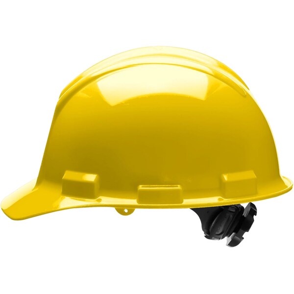 Front Brim Hard Hat, Type 1, Class E, Ratchet (4-Point), Yellow