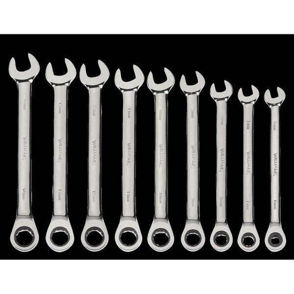 Williams Combo Ratchet Wrench, 10mm, Hi-Polish