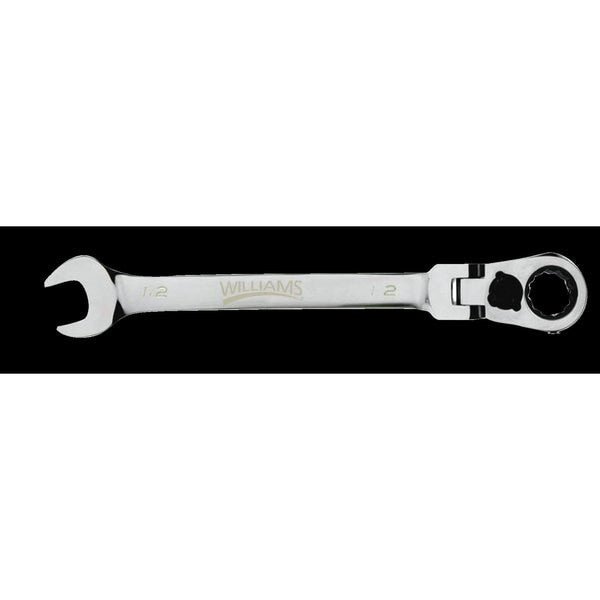 Williams Ratcheting Combo Wrench, Flex-Head, 11/16