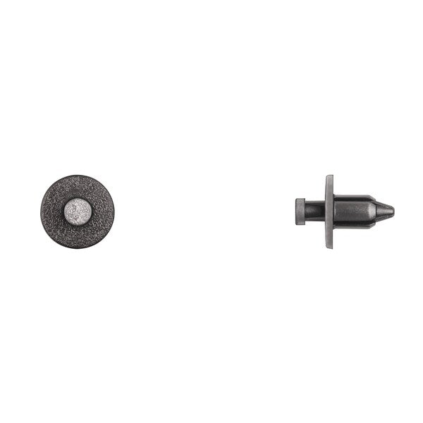 Blk Nyln Push Type Ret 6.3mm Hole 13mm Stem L PK10