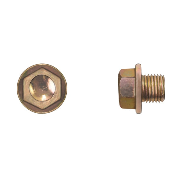 Ylw Zinc Oil Drain Plug 14-1.50X10mm 17mm Hex Size PK5