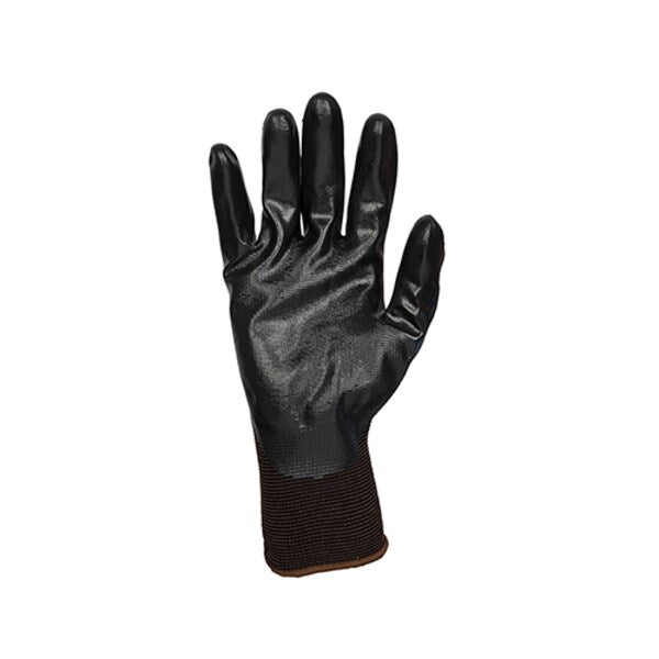 Foam Nitrile Coated Gloves, Palm Coverage, Black, XL, PR