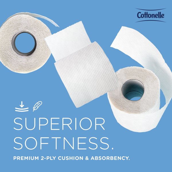 Professional Standard Roll Toilet Paper, 2-Ply, White, (451 Sheets/Roll, 60 Rolls/Case)