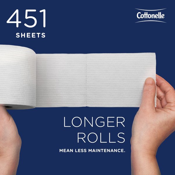 Professional Standard Roll Toilet Paper, 2-Ply, White, (451 Sheets/Roll, 60 Rolls/Case)