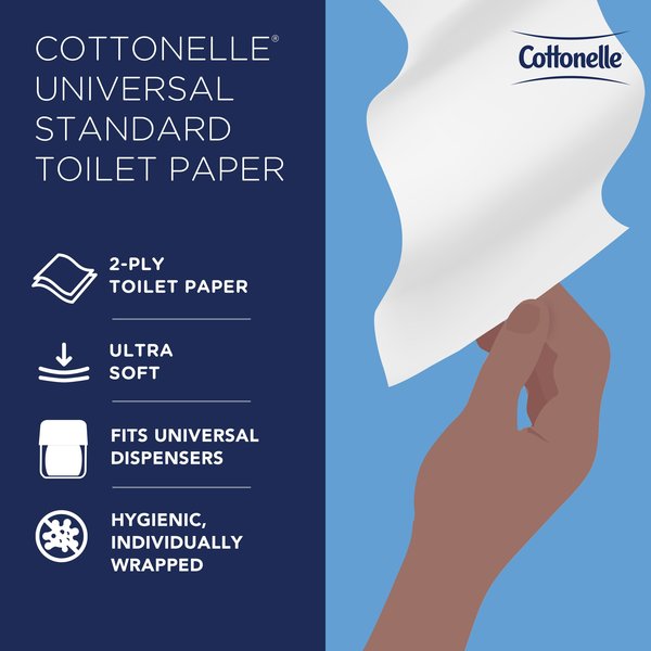 Professional Standard Roll Toilet Paper, 2-Ply, White, (451 Sheets/Roll, 60 Rolls/Case)