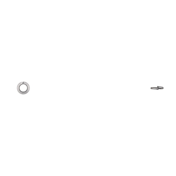 Split Lock Washer, Fits Bolt Size #6 Bright Zinc Plated Finish
