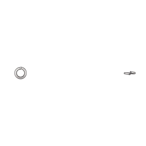 Split Lock Washer, Fits Bolt Size #8 Bright Zinc Plated Finish