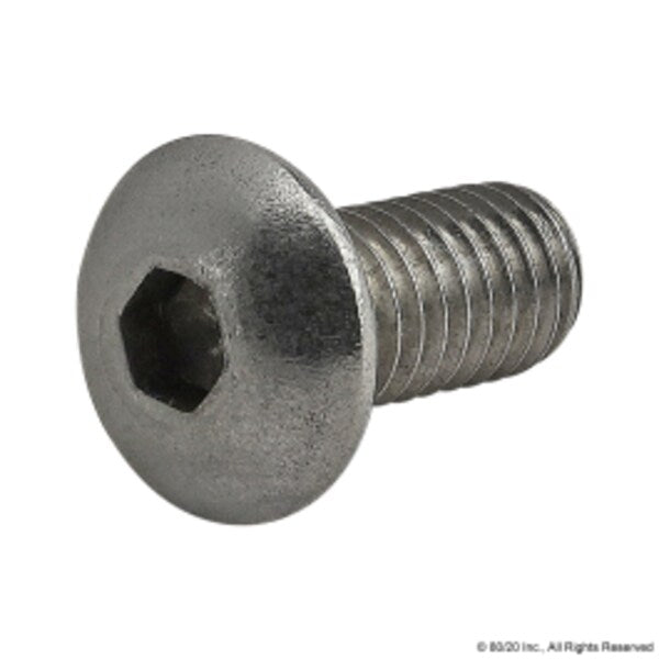 M5-0.80 Socket Head Cap Screw, Plain Stainless Steel, 10 mm Length