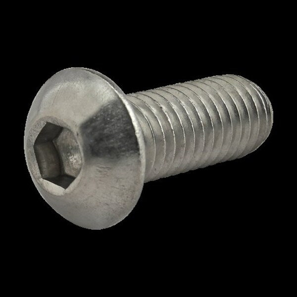 M8-1.25 Socket Head Cap Screw, Plain Stainless Steel, 20 mm Length