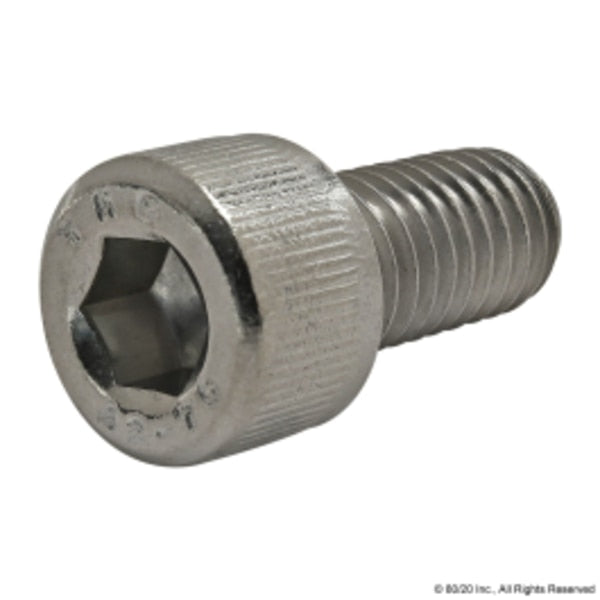 M8-1.25 Socket Head Cap Screw, Plain Stainless Steel, 16 mm Length