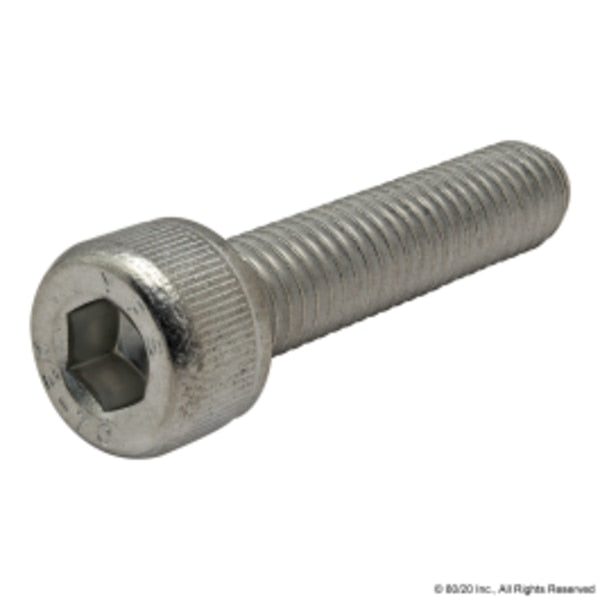 M8-1.25 Socket Head Cap Screw, Plain Stainless Steel, 35 mm Length