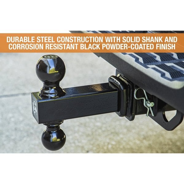 Double Hitch Ball, Black Powder Coat