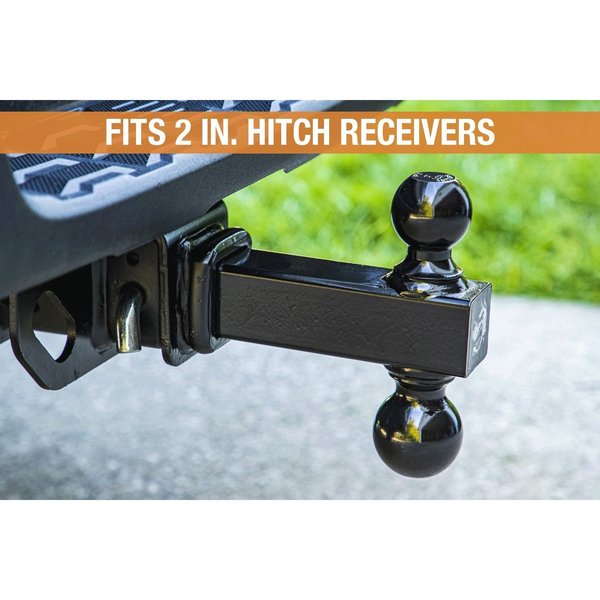 Double Hitch Ball, Black Powder Coat